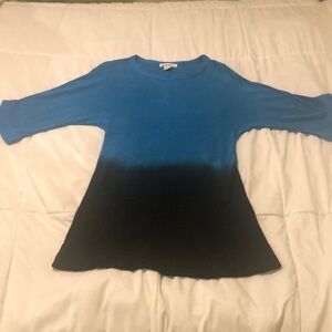 Kenzie ombré dress shirt in blue and black